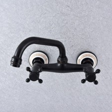 Black Oil Rubbed Brass Kitchen Faucet Bathroom Sink Mixer Tap Wall Mount ssf733