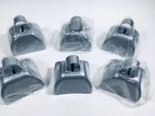 6 Cowbells Multiple Use - 3 Inch Metal Clapper Bells Silver Color