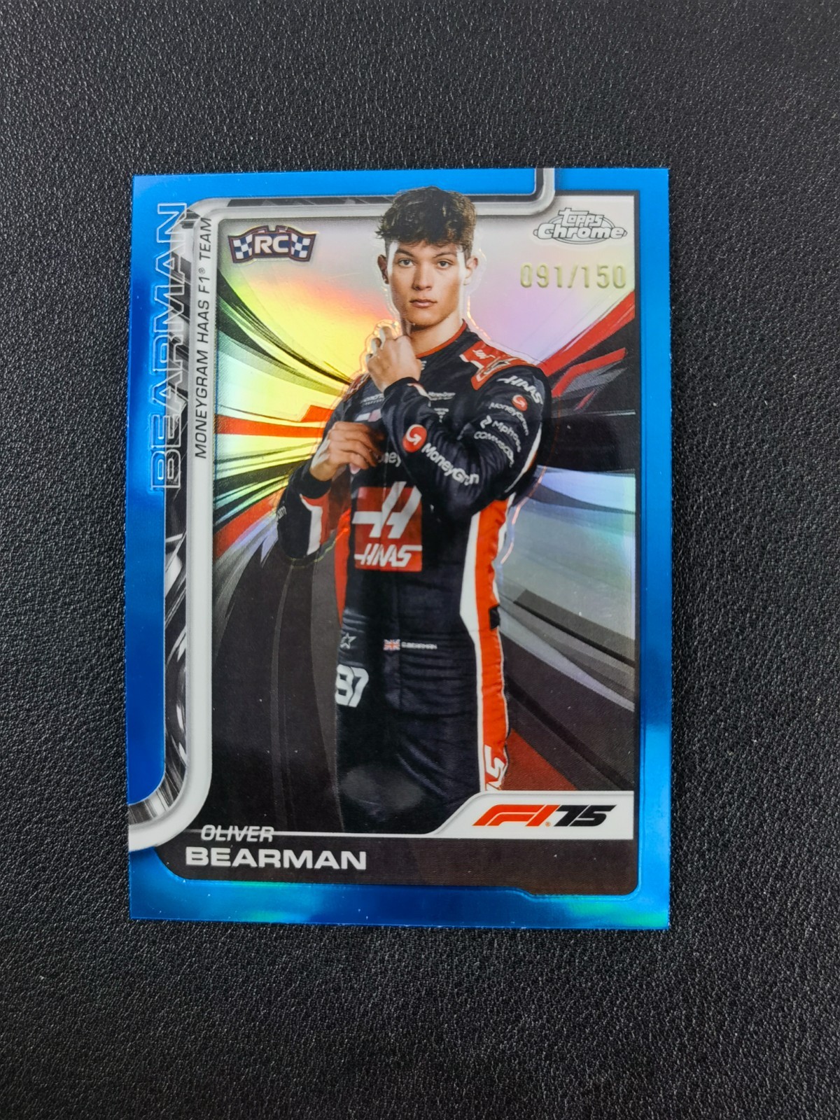 2025 Topps Chrome Formula 1 F1 Oliver Bearman RC Blue 91/150#14 MOMO