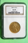 An 1856 o $10 Liberty Eagle Gold Coin. NGC Certified AU-50.