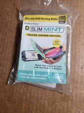 Slim Mint Wallet Ultra-Thin RFID-Blocking, AS-SEEN-ON-TV, NEW Leather Edition
