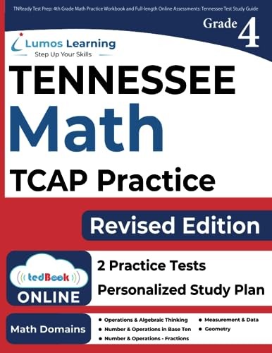 TNReady Test Prep: 4th Grade Math Practice Workbook and Full-length ...