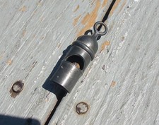 Vintage Metal Pig Nose Style Working Whistle Hanging Curved Cut Military Police