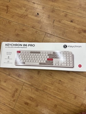 Keychron B6 Pro Wireless Keyboard   Space Gray   Ultra-Slim 2.4G   Full Size Lay