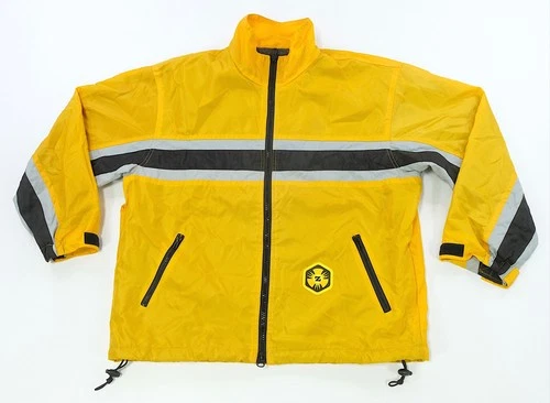 Rare Vintage ZIPATONI Biohazard Response Reflective Jacket 2000s Y2K Yellow SZ M - product listing photo