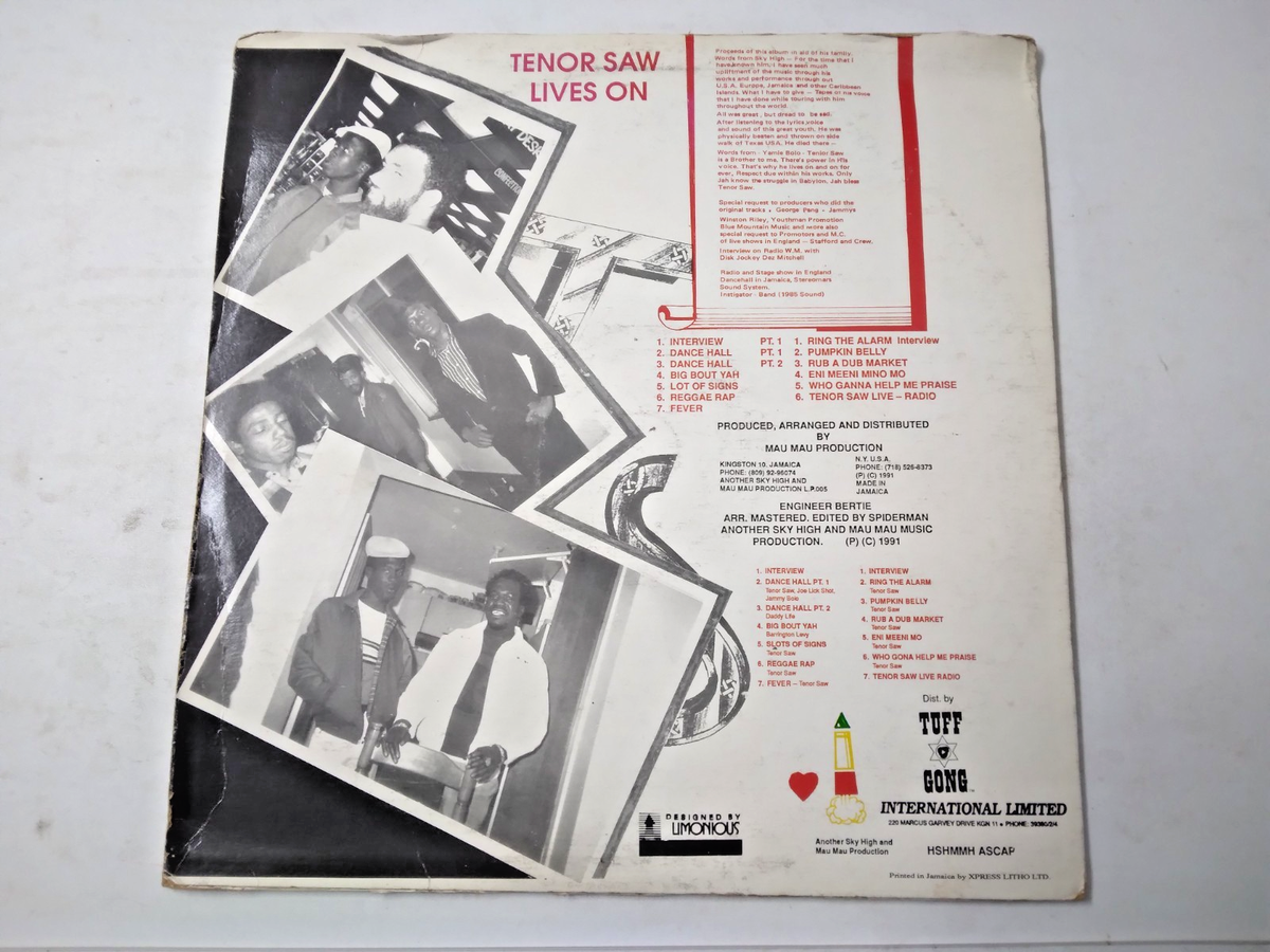 Tenor Saw Lives On: A Tribute To Tenor Saw - Vinyl LP 1991 | eBay