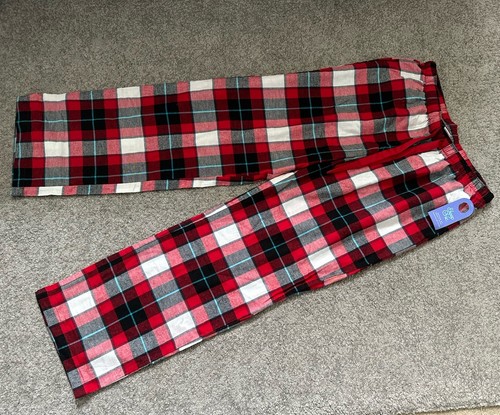 Sleep Chic Flannel Pajama Pants Women's L Red Buffalo Plaid Pockets Loungewear