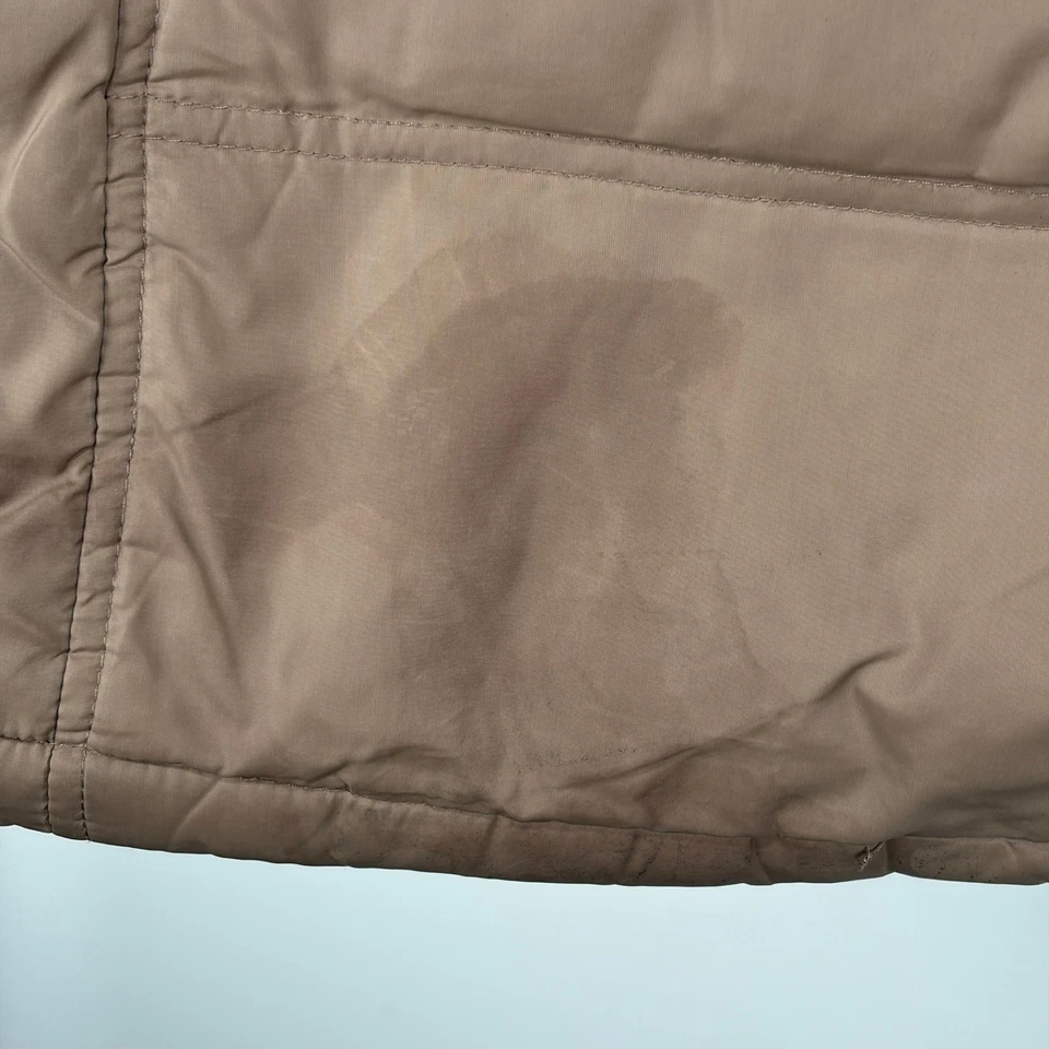 Michael Kors Long Down Insulated Puffer Coat Women Medium Brown Removable Hood - Image 4 of 4