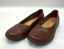 Clarks Collection Women's 8 M Leather Shoes Brown Flat Loafers Round Toe