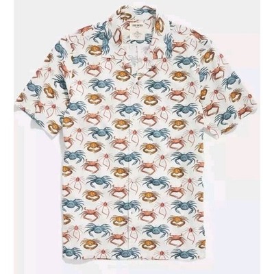 Todd Snyder x John Derian Sea Crab Camp Collar Shirt size XXL Cotton *Flaw*