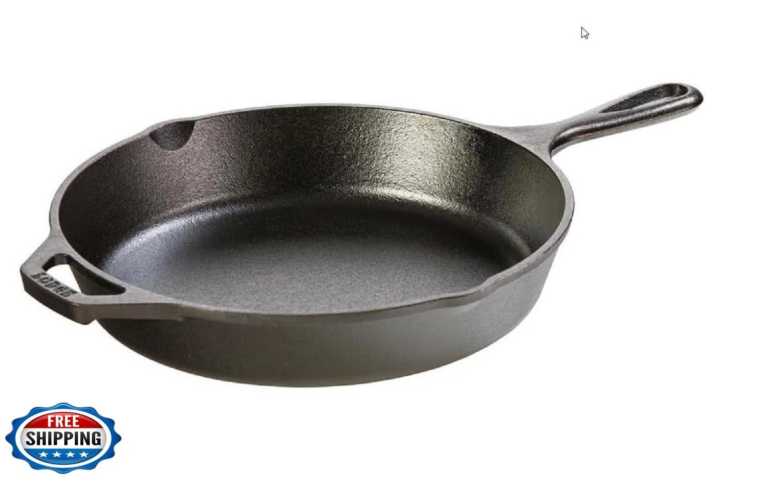 Lodge 10.25 Inch Cast Iron Skillet – Pre-Seasoned Frying Pan with Teardrop Ha