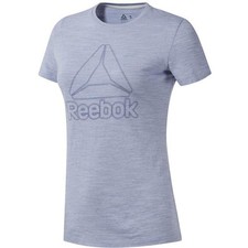 Reebok Damenkleidung T-shirt EC2323 TE MARBLE LOGO TEE Blau