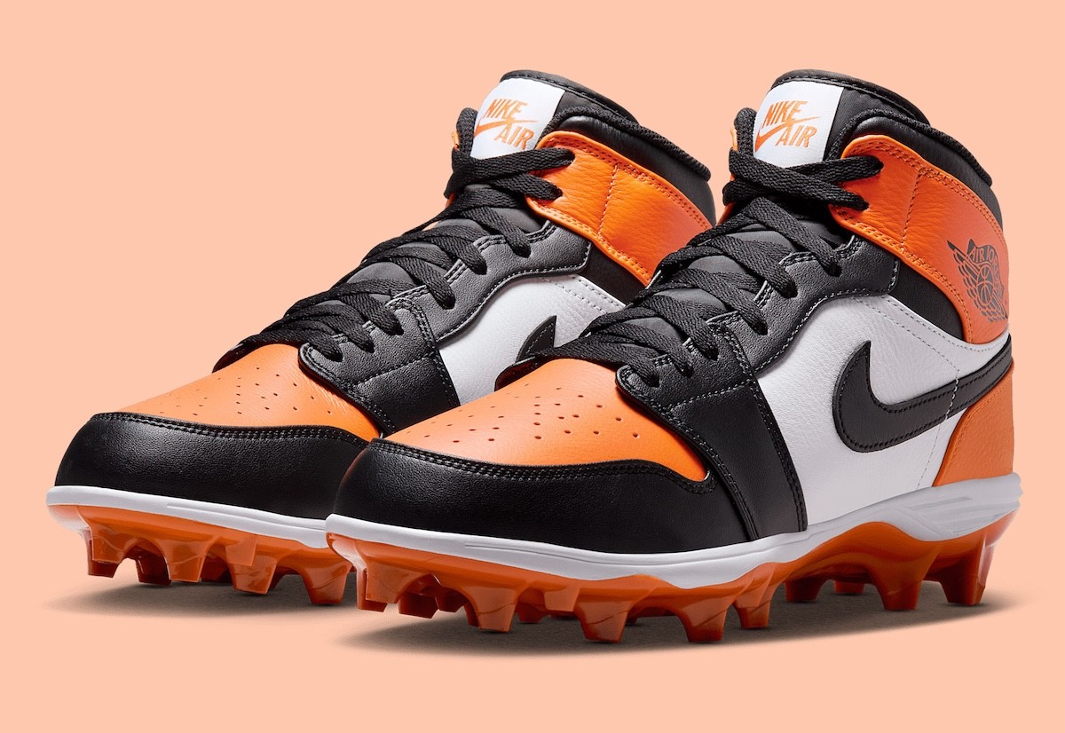Nike Air Jordan 1 Mid TD Football Shattered Backboard Orange  display picture 2