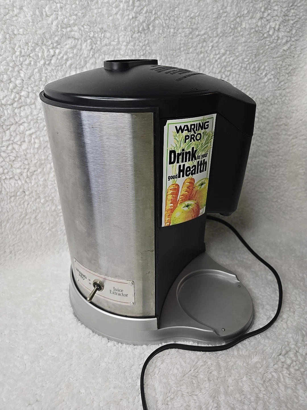Waring Pro Health Juice Extractor Juicer Model JEX328 Stainless Steel Cup No CUP