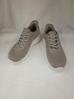 SKECHERS BOBS Sports B Flex Cool Edge Taupe Men's Sneakers-Size 8 NWB WIDE FIT