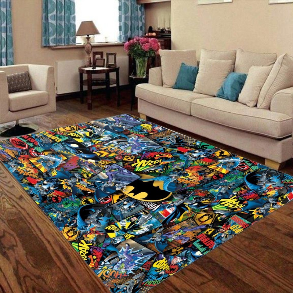 New! DC Comics Batman Print Foldable Rectangular Floor Mat Rugs Anti ...