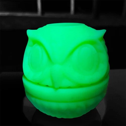 Vintage Fenton Owl Fairy Lamp Glowing Uranium Glass Custard W/ Original Sticker