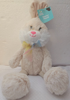 Soft and Cuddly 17 In Cream Bunny Rabbit/ Easter Basket Gift/ Easter Egg Hunt