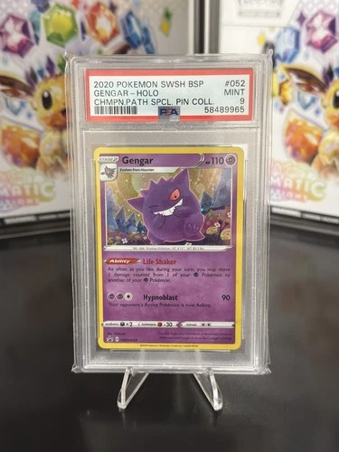 POKEMON CHAMPION'S PATH SPECIAL PIN COLL. GENGAR #SWSH052 PSA 9 MINT