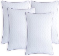 Bed Pillows Standard Size Set of 4,Hotel Collection Pillow for Side and Back Sle