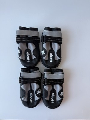 Alcott Explorer Adventure Dog Boots, Grey& Black Small 2.25  Boot Width Set Of 4