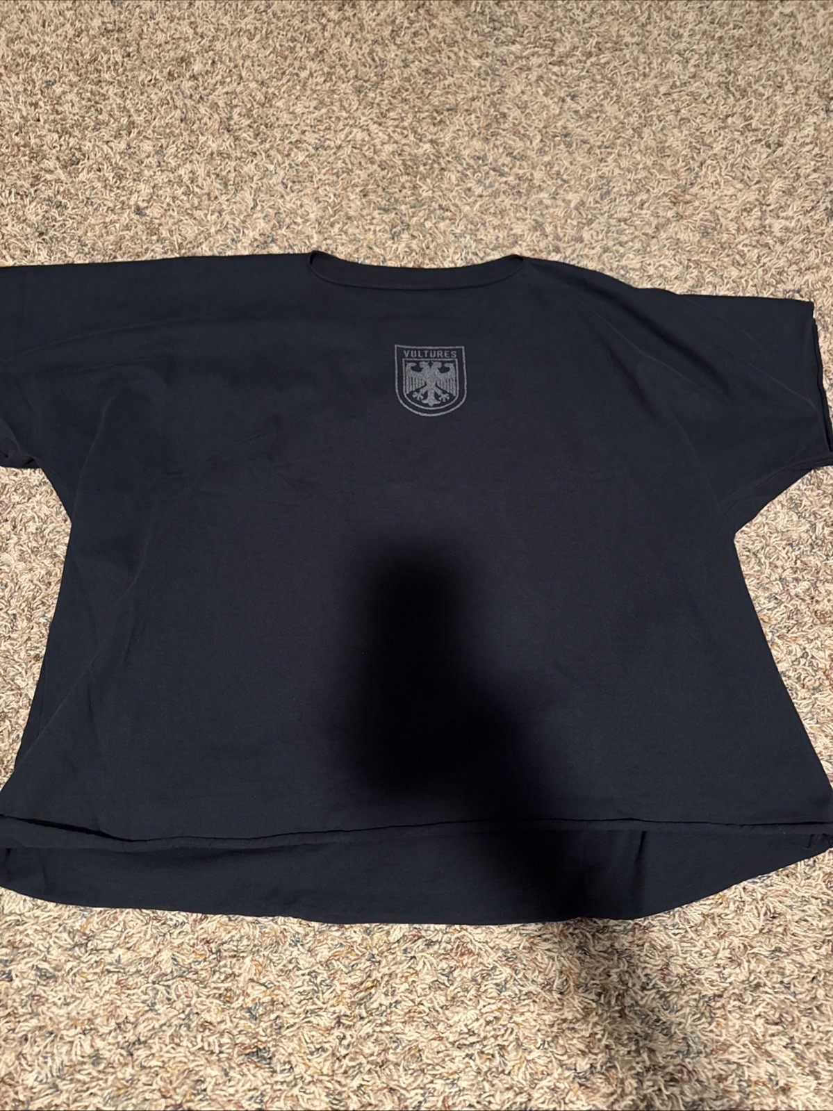 Kanye West Yeezy Vultures Black Logo Short Sleeve Shirt Size 2