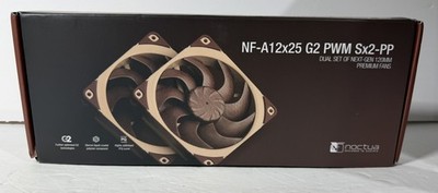 Noctua NF-A14x25 G2 PWM Sx2-PP Brown , Dual Fan Set for Push-Pull