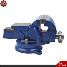Bench Vise with Anvil Swivel 5" Locking Base Table Top Clamp Heavy Duty Vice US