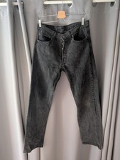 VTG Levi s 501 Jeans 32x32 Washed Black Straight Leg USA Button Fly 90s