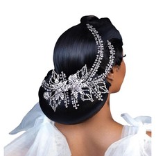 Wedding Head Pieces Crystal Bridal Hair Clips Women's Handmade Bridal Rhinest...