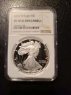 2022-W Proof $1 American Silver Eagle NGC PF 70 Ultra Cameo 1oz .999 Fine Silver