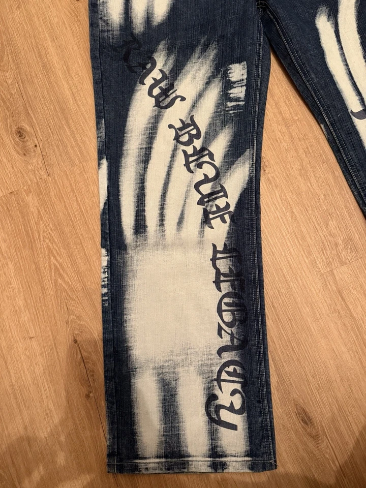 Raw Blue Legacy Jeans Bleached Größe 32/30 Vintage Streetwear Hip Hop - Bild 4 von 4