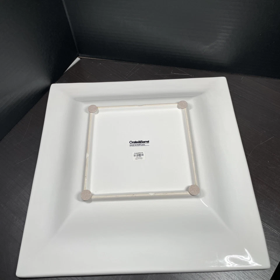 Crate & Barrel Platter Square 14 Inch Plate White USED - Image 4 of 4