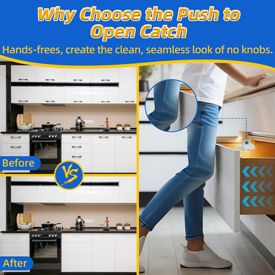 Magnetic Push Latch Heavy Duty  Push to Open Cabinet Hardware Magnetic Touch ...