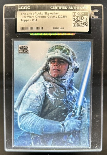2025 Topps Chrome Star Wars Galaxy The Life of Luke Skywalker #84 CGC Authentic