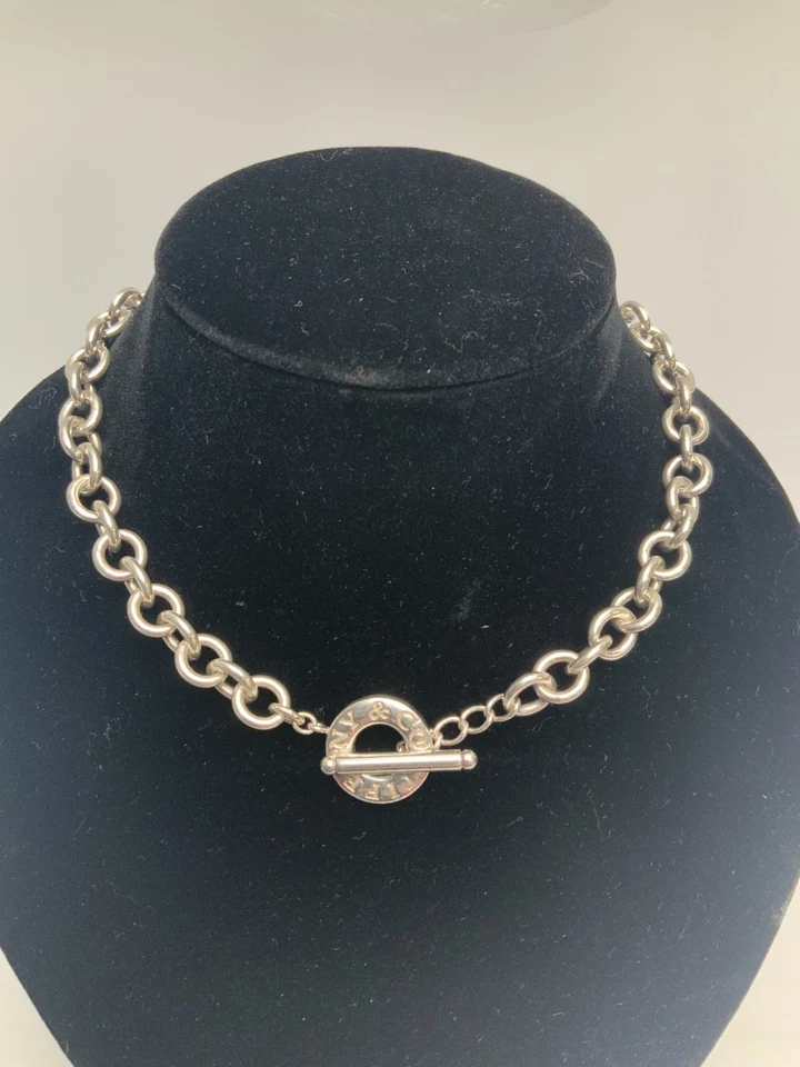 Tiffany & Co. Gargantilla palanca collar de cadena de plata de ley 16” 68,5 g Foto 3 de 4