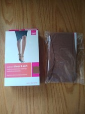 New Mediven Sheer & Soft 02503  8-15 thigh w/top band closed toe Natural size C