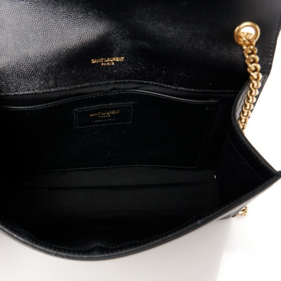 Borsa a tracolla media Saint Laurent Grain de Poudre Monogram Kate SPB JB 349660