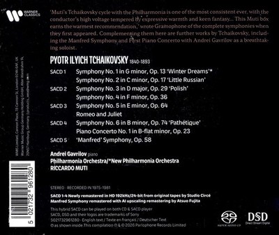TCHAIKOVSKY Symphonies, Piano Concerto, R&J / Riccardo MUT( 5 SACD