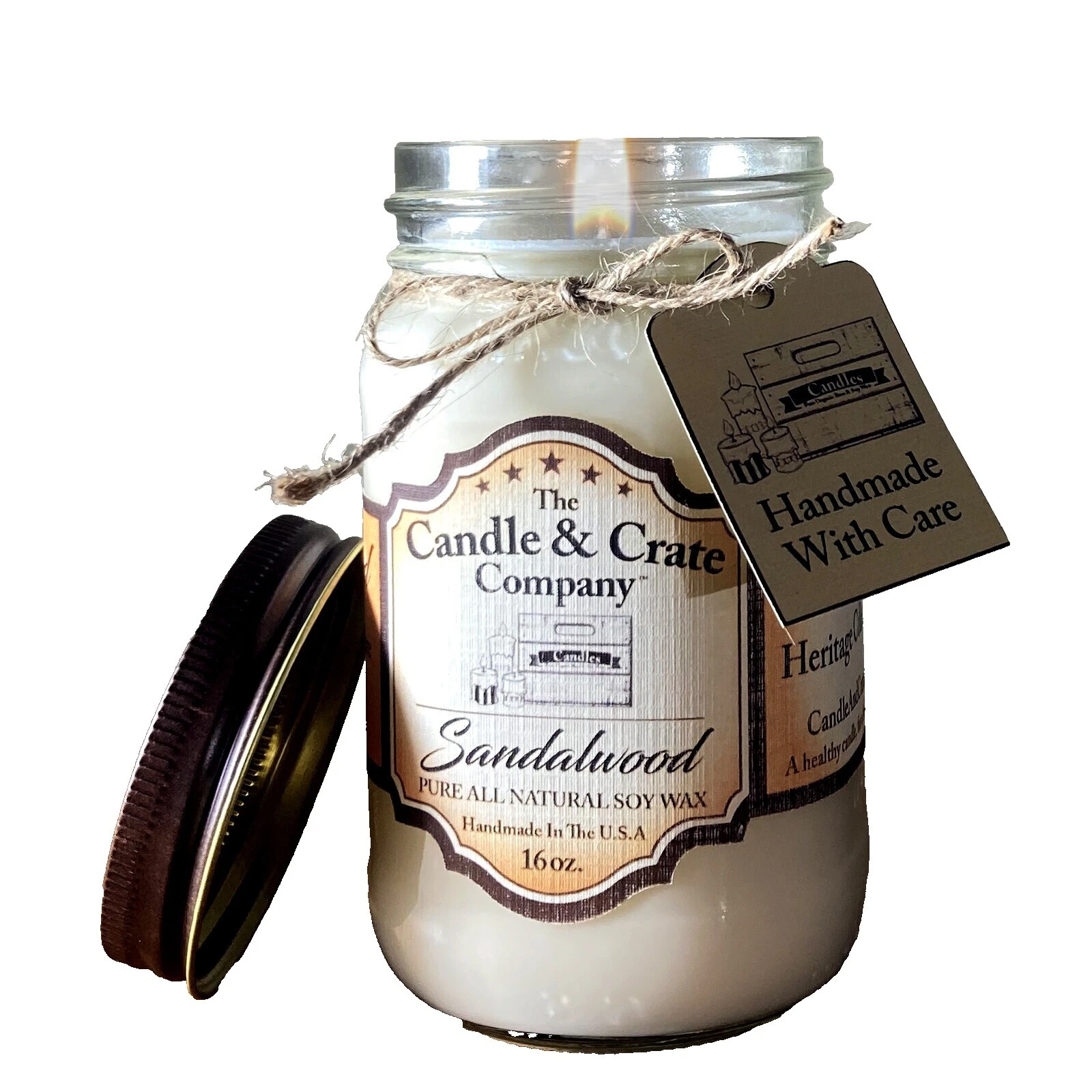 Cera de soja Handmade blanco Velas decorativas