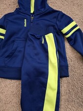 Reebok Active Hoodie Toddler 18 M Navy Green Tracksuit