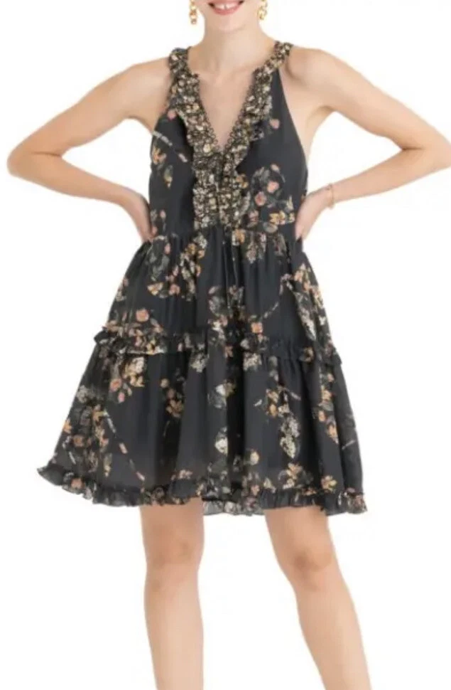 UNDERCOVER Mini abito Super Natural by SECRET MISSION Città del Capo Isabel floreale a più livelli grande