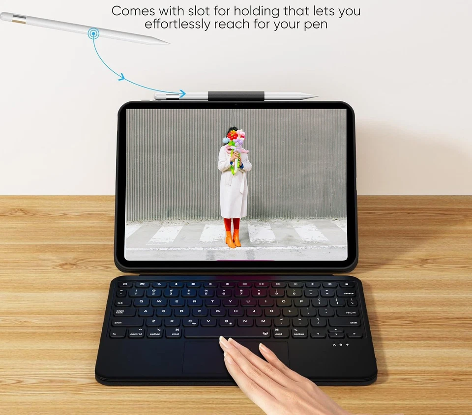 Teclado/Trackpad/Caixa para iPad 10ª/11ª Geração - 11/10,9" - Alça de Transporte - Imagem 4 de 4