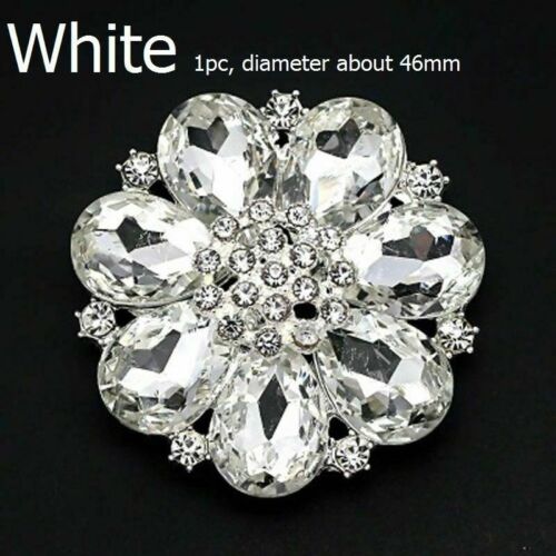 1PC Crystal Diamante Flower Buttons DIY Sewing Fasteners Accessory Shiny Fashion - Picture 13 of 15