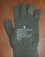 VTG Men's U.S. MILITARY Wool Gloves Inner Cold Weather Gloves/Liners 5