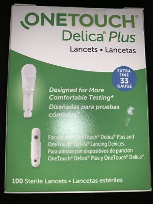 4 / 100 Boxes of One touch delica PLUS lancets 30 gauge Sealed exp 2025 400 Tota
