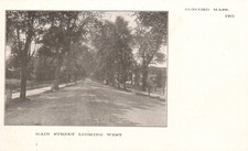 Postcard MA Concord Main Street looking West ...