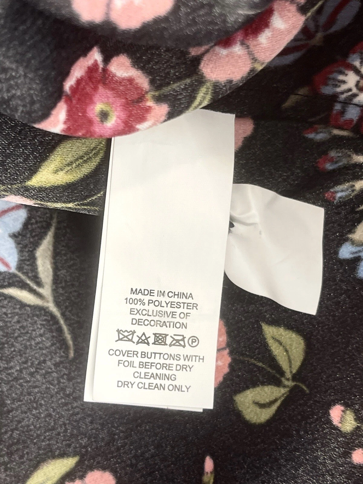 Abito Kate Spade donna X Small nero senza maniche vita smock selvaggio prato