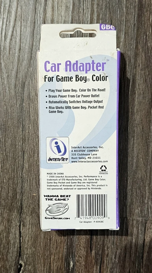 Cargador Adaptador Coche Nintendo Game Boy Color Game Boy Pocket Performance Foto 2 de 4