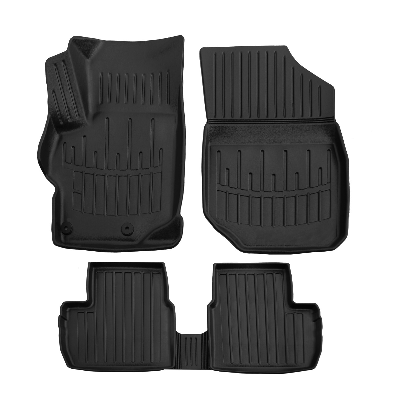 Tapis de sol en caoutchouc Citroen C-Elysse de gamme Scoutt 3D Premium noire